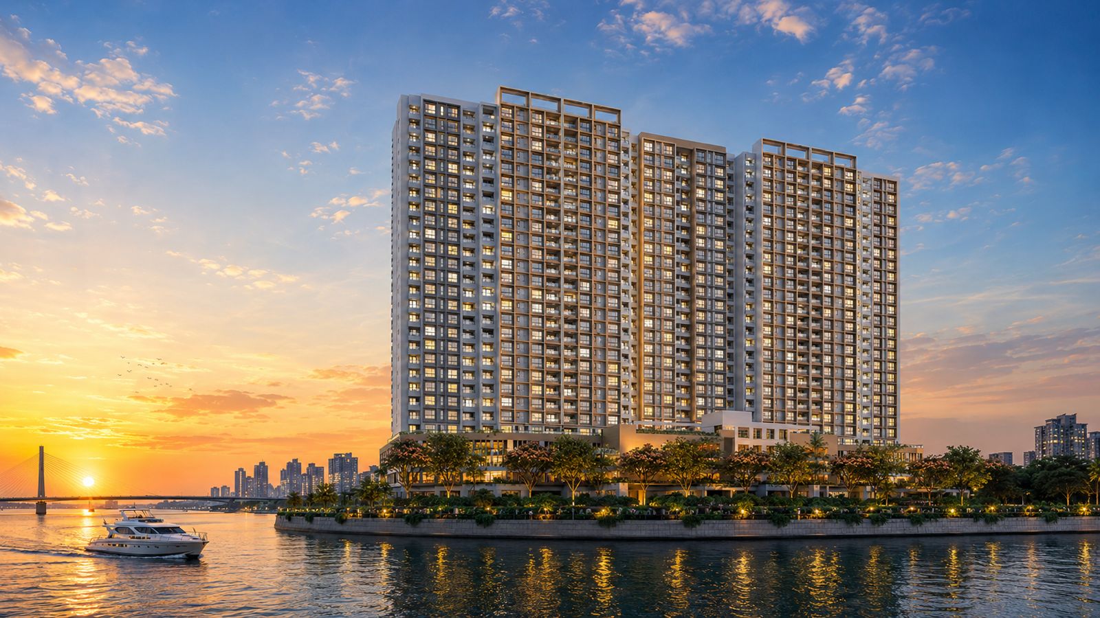SOBHA Atlantis waterfront towers at Silversand Island, Kochi